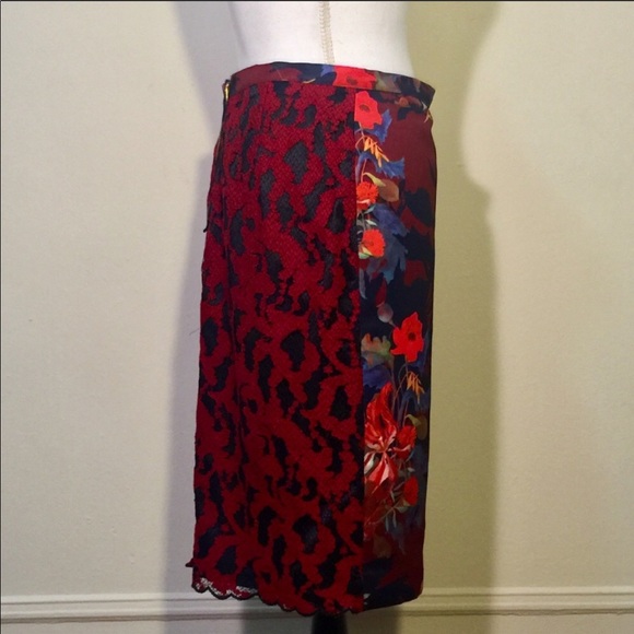 Anthropologie Leifsdottir floral Quinn lace pencil - Picture 3 of 5